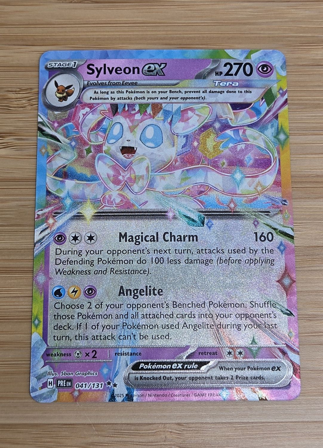 Sylveon ex - 041/131 - Prismatic Evolutions - NM Sylveon ex - 041/131 - Prismatic Evolutions - NM