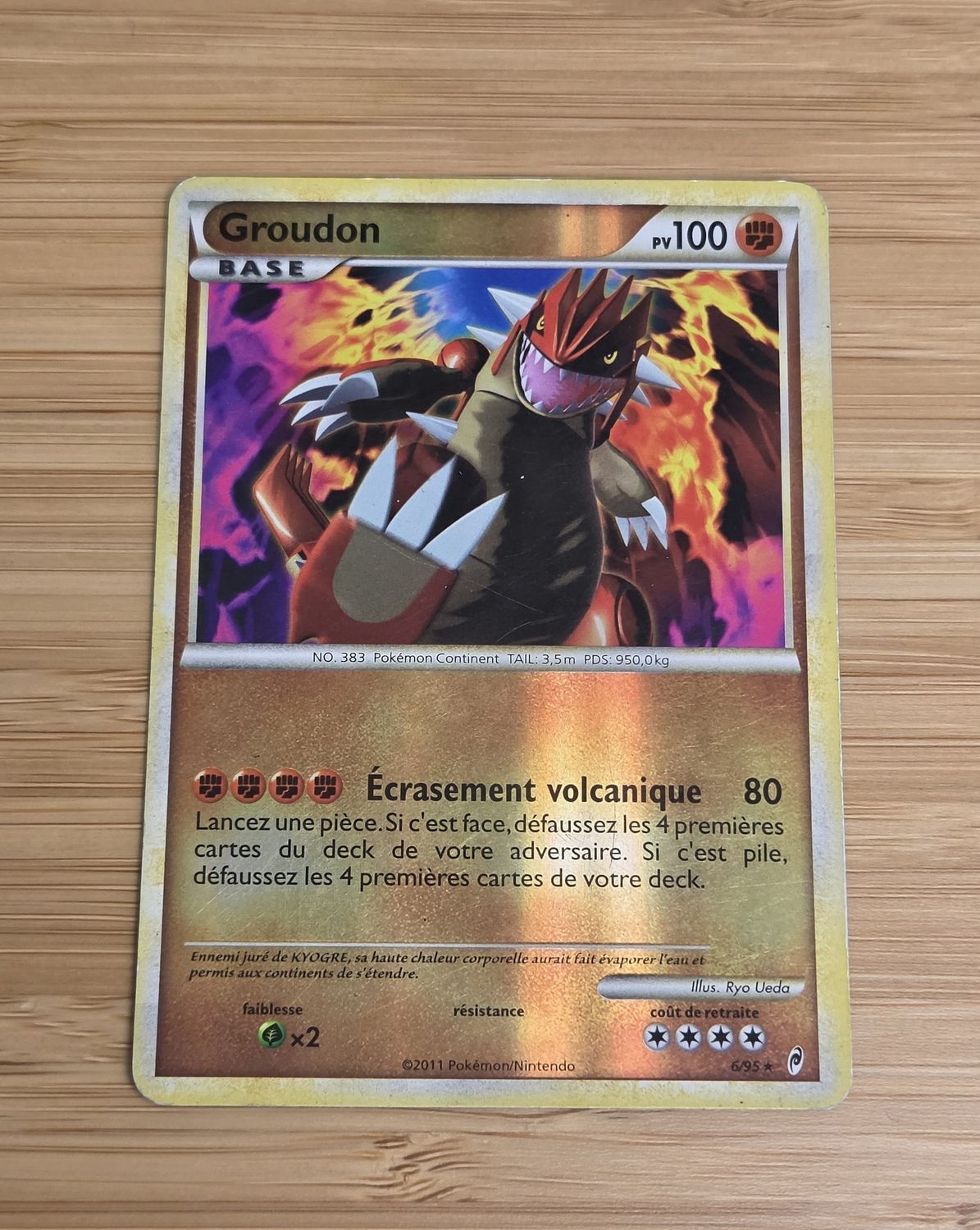Groudon Reverse Holo - 6/95 - Call of Legends - VF -  MP