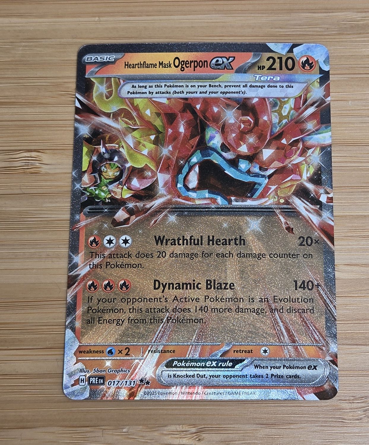 Hearthflame Mask Ogerpon ex Promo - 017/131 - Prismatic Evolutions - NM Hearthflame Mask Ogerpon ex Promo - 017/131 - Prismatic Evolutions - NM