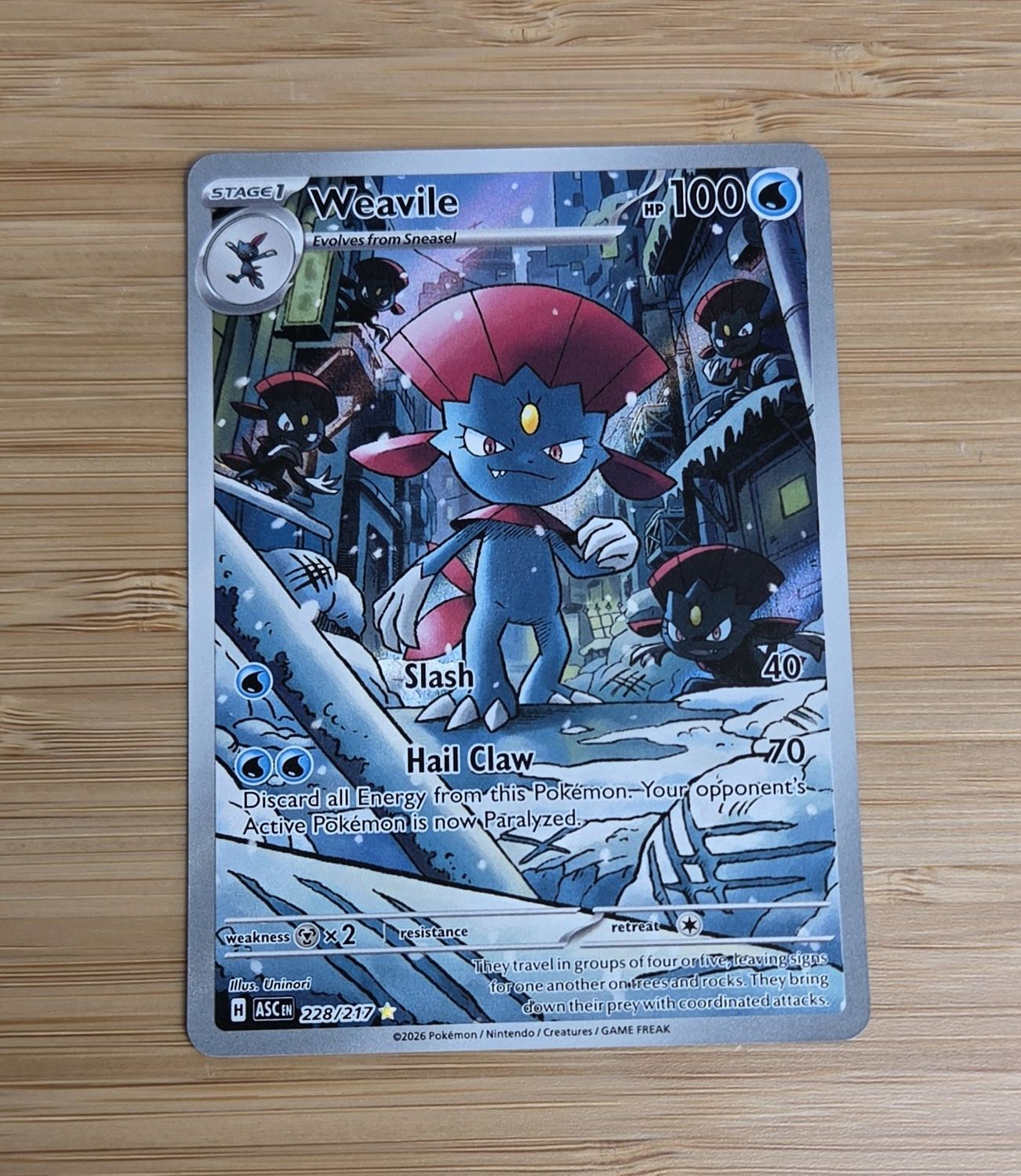 Weavile - 228/217 - Ascended Heroes - NM Weavile - 228/217 - Ascended Heroes - NM