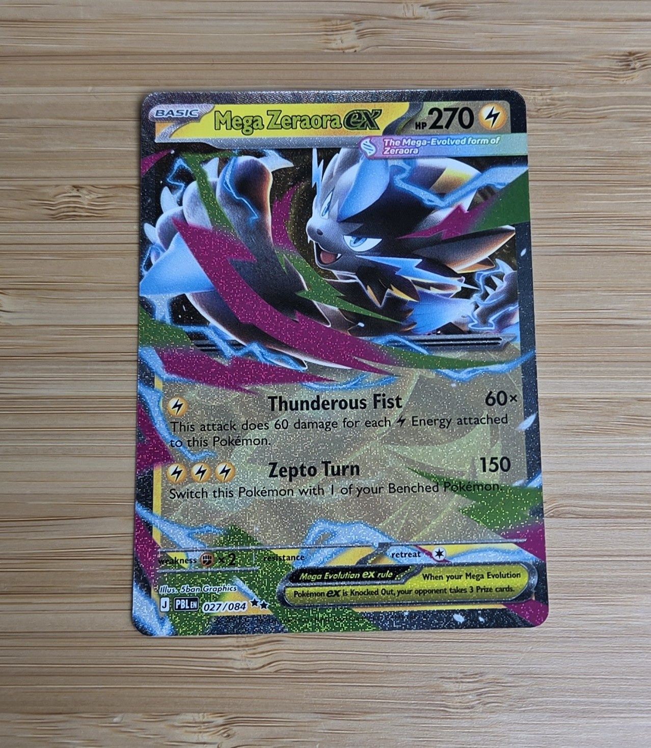 Mega Zeraora ex - 027/084 - Pitch Black -NM
