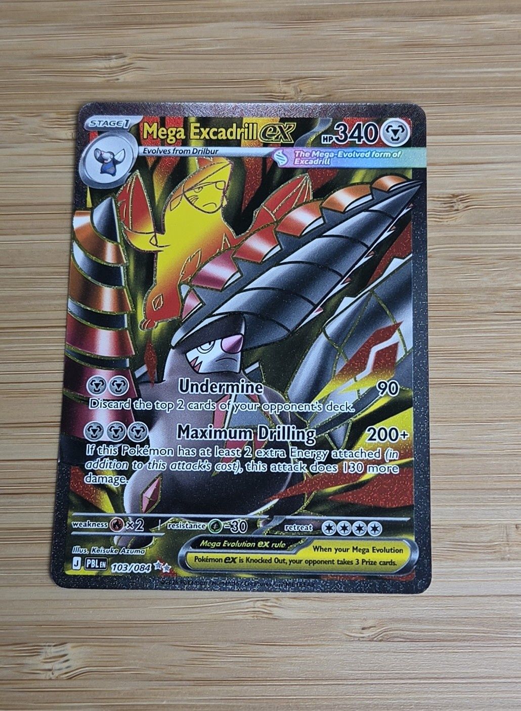 Mega Excadrill ex - 103/084 - Pitch Black - NM