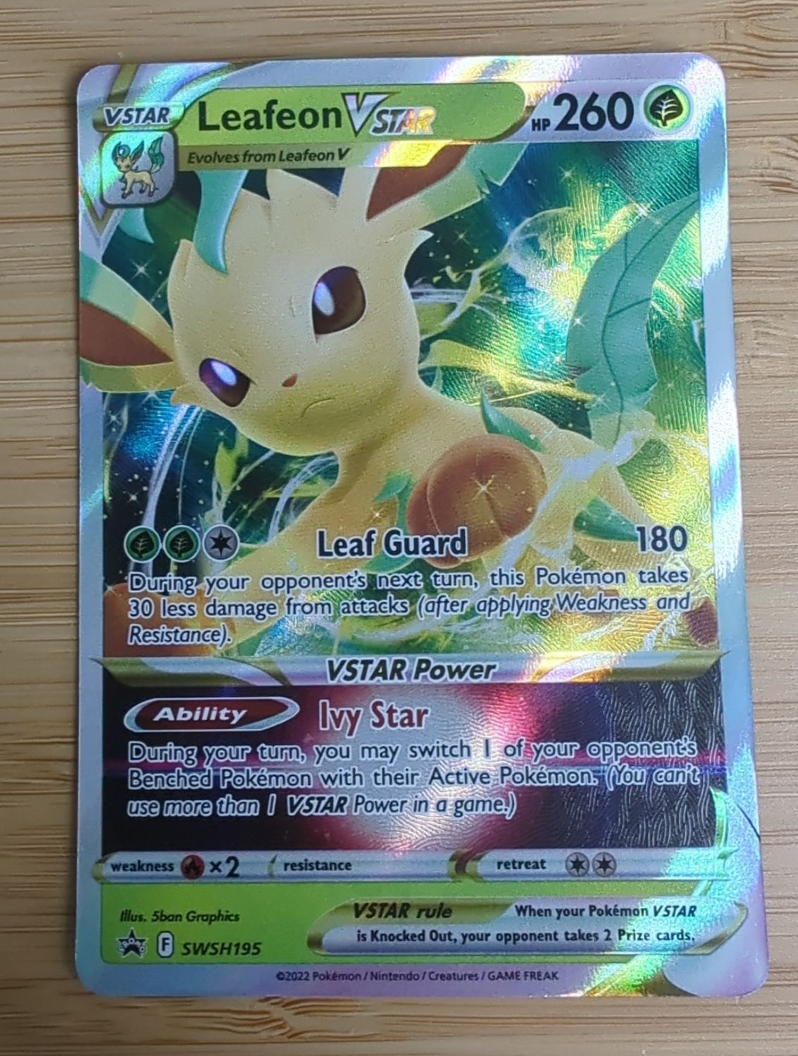 Leafeon Vstar - PROMO swsh195 - NM