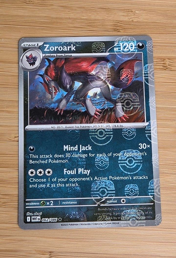 Zoroark ( master ball ) - 062/086 - White Flair - NM Zoroark ( master ball ) - 062/086 - White Flair - NM