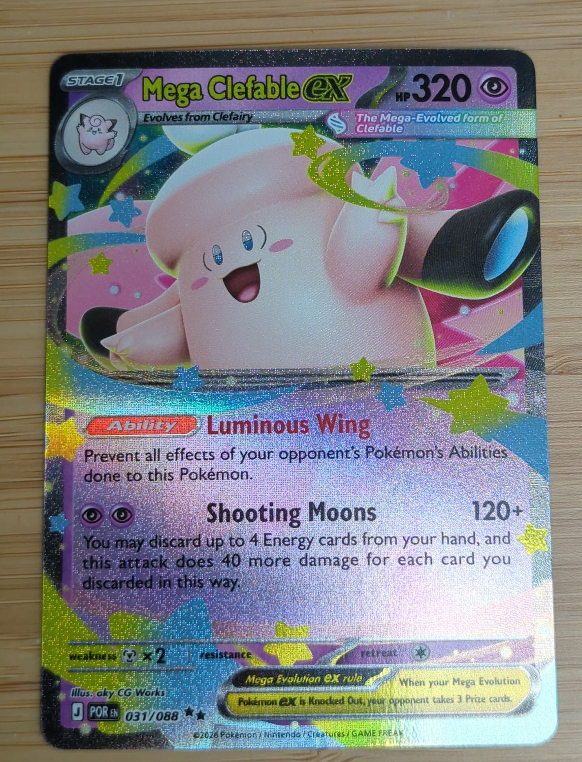 Mega Clefable ex - 031/088 - Perfect Order - NM