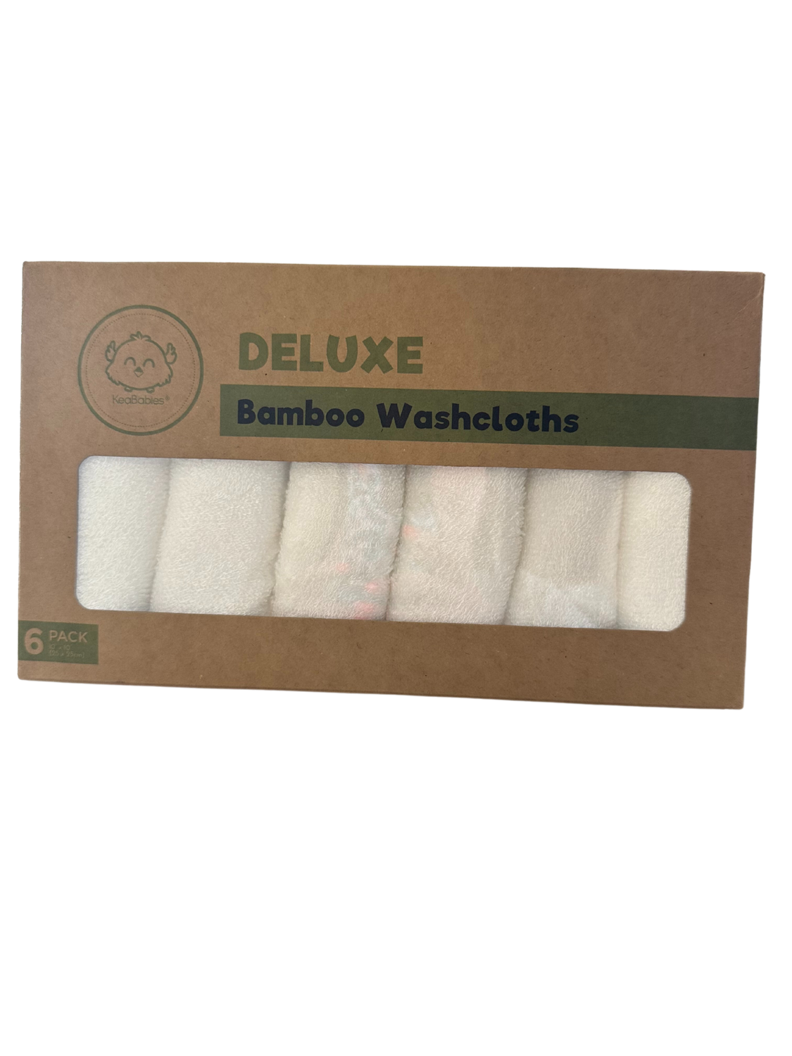 6 Pck Deluxe Bamboo Washcloths
