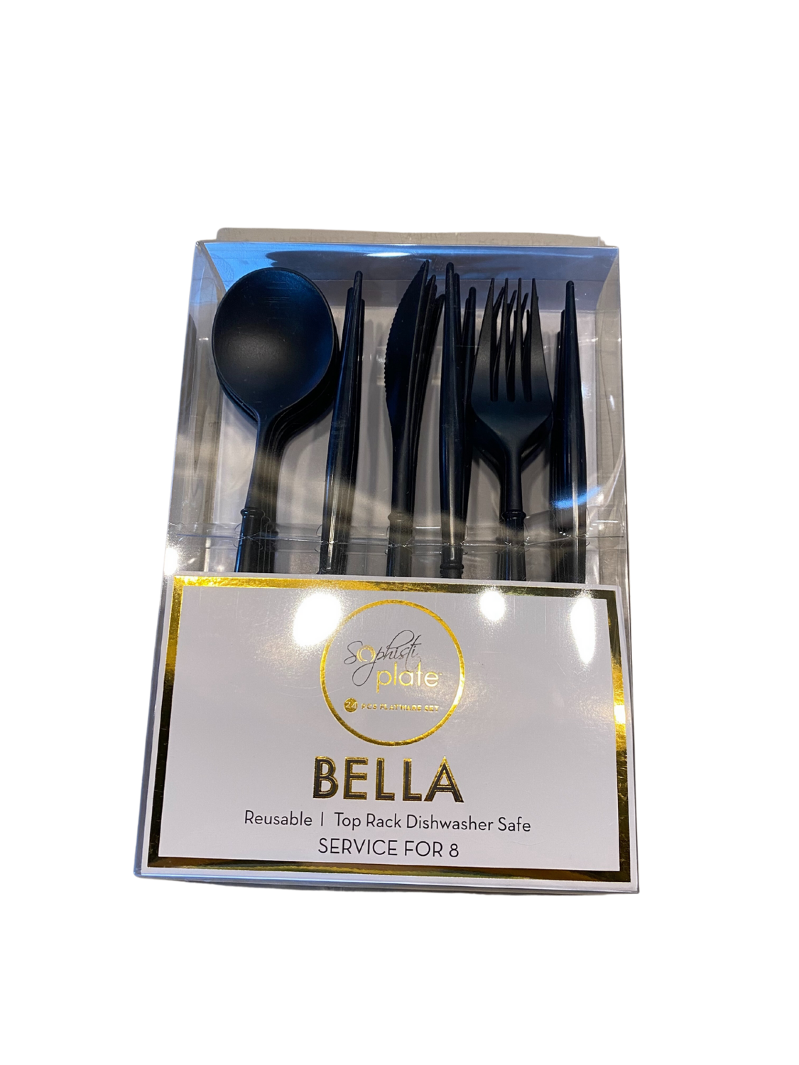 SOPH ALL BLACK BELLA CUTLERY SVC FOR 8 (24 PC)