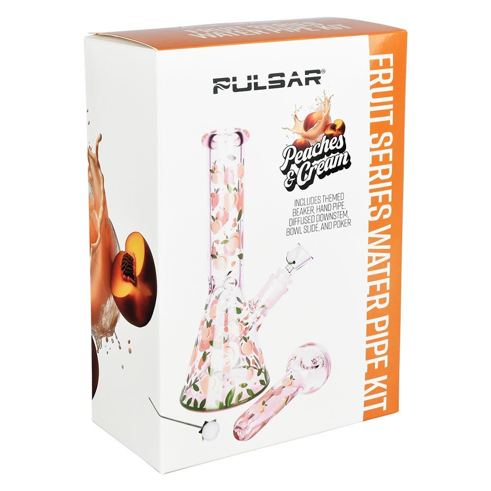 Pulsar Glow Fruit Series Kits, Style: Peaches &amp; Cream Waterpipe Kit