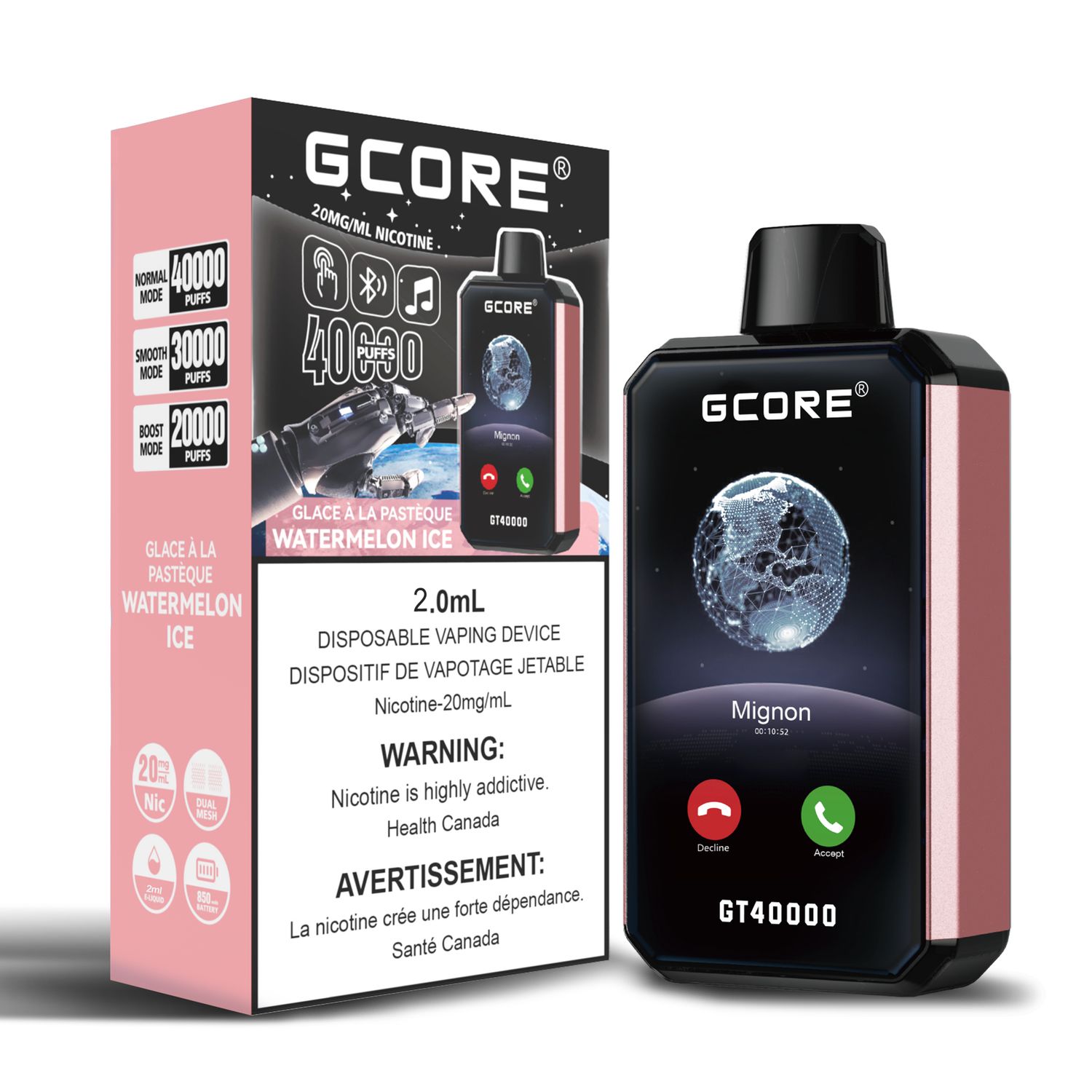 Gcore GT 40K Disposable, Flavour: Watermelon Ice