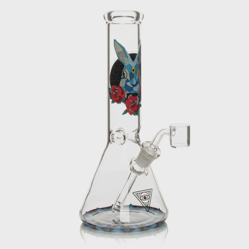 Red Eye Glass, Style: 8.5" Space Rabbit Concentrate Rig
