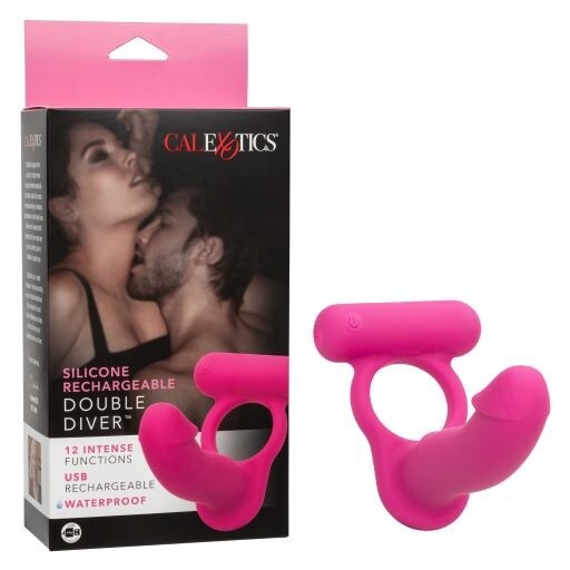 Silicone Rechargeable Double Diver Couples Ring