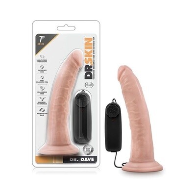 Dr. Skin Dr. Dave 7&quot; Vibrating Dildo