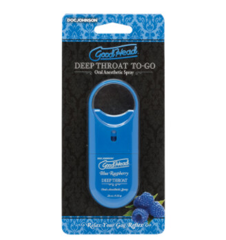 Goodhead Deep Throat To Go-Oral Anesthetic Spray, Flavor: Blue Raspberry