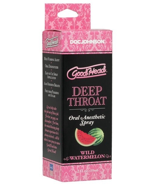 Goodhead Deep Throat Oral Anesthetic Spray, Flavor: Wild Watermelon
