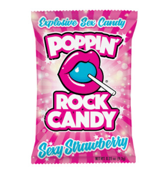 Poppin&#39; Rock Candy Oral Sex Candy, Flavor: Sexy Strawberry