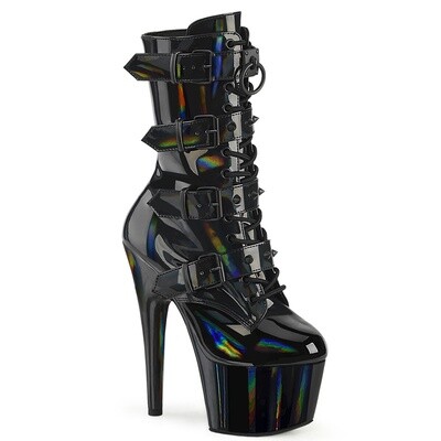 Adore 7&quot; Holographic Buckle Ankle Boot