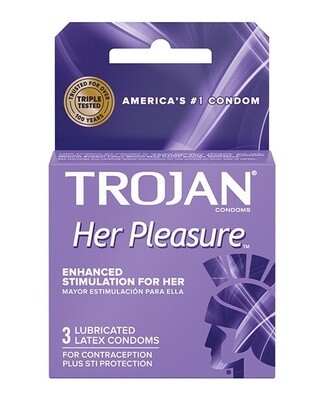 Trojan Her Pleasure Lubricated Latex Condoms