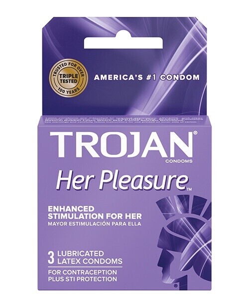 Trojan Her Pleasure Lubricated Latex Condoms