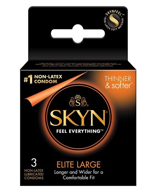 Skyn Elite Large Non Latex Lubricated Condoms 3-Pack