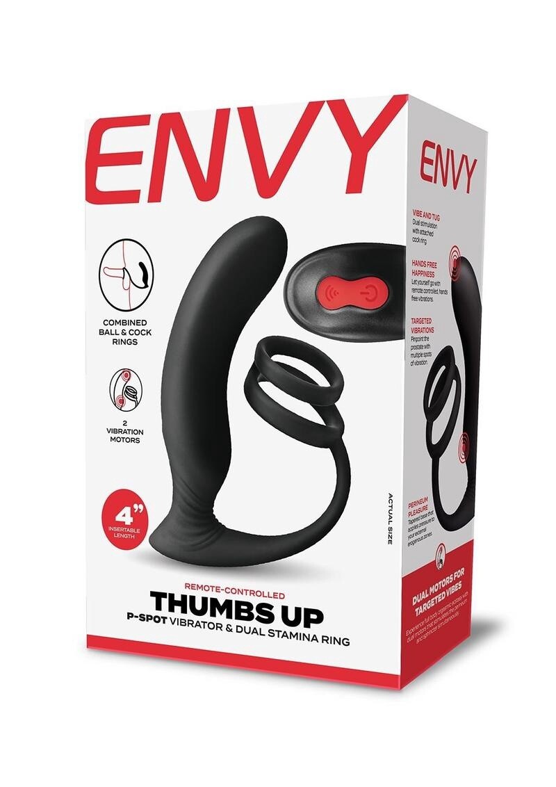 Envy Thumbs Up Remote Control P-Spot Vibe &amp; Ring