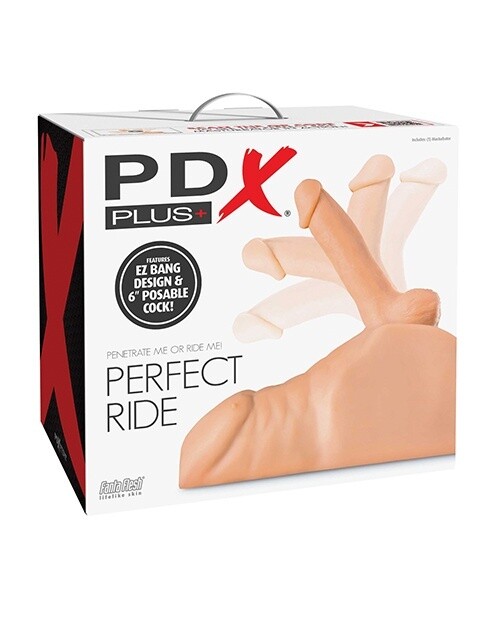 PDX Plus Perfect Ride Posable Male Masturbator, Color: Vanilla