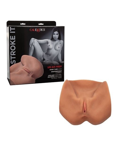 Stroke It Life-Size Pussy Masturbator, Color: Chocolate