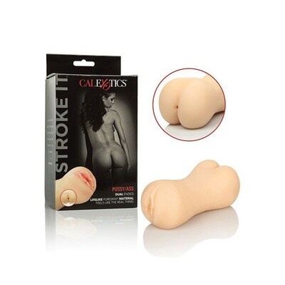 Stroke It Realistic Dual Ended Stroker - Pussy and Ass