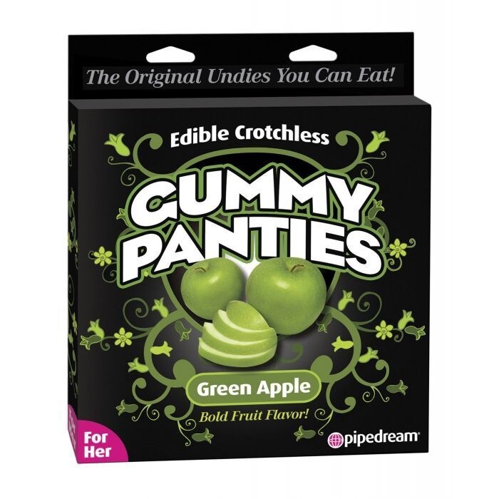 Edible Crotchless Gummy Panties, Flavor: Green Apple