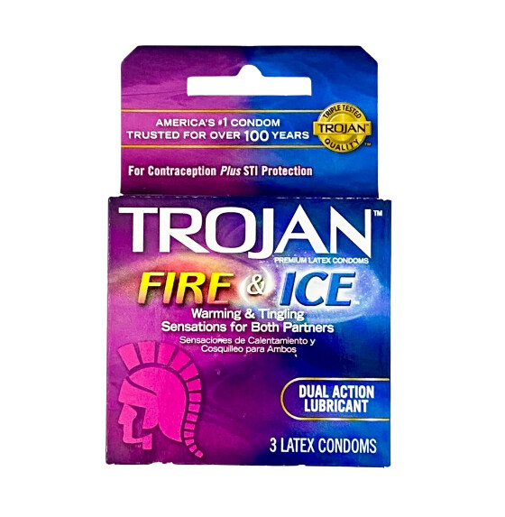 Trojan Fire &amp; Ice Dual Action Lubricant 3 pk