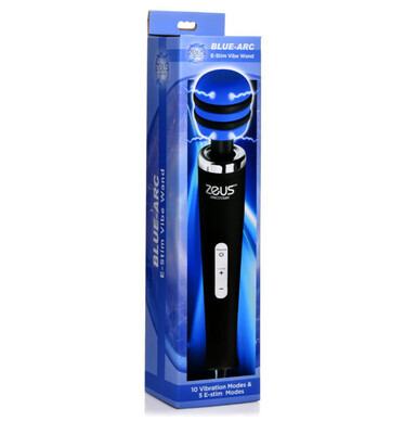 Zeus Electrosex E-Stim Vibrating Silicone Wand Massager