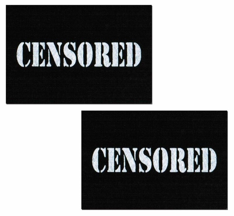 Pastease Black Censor Bars Pasties