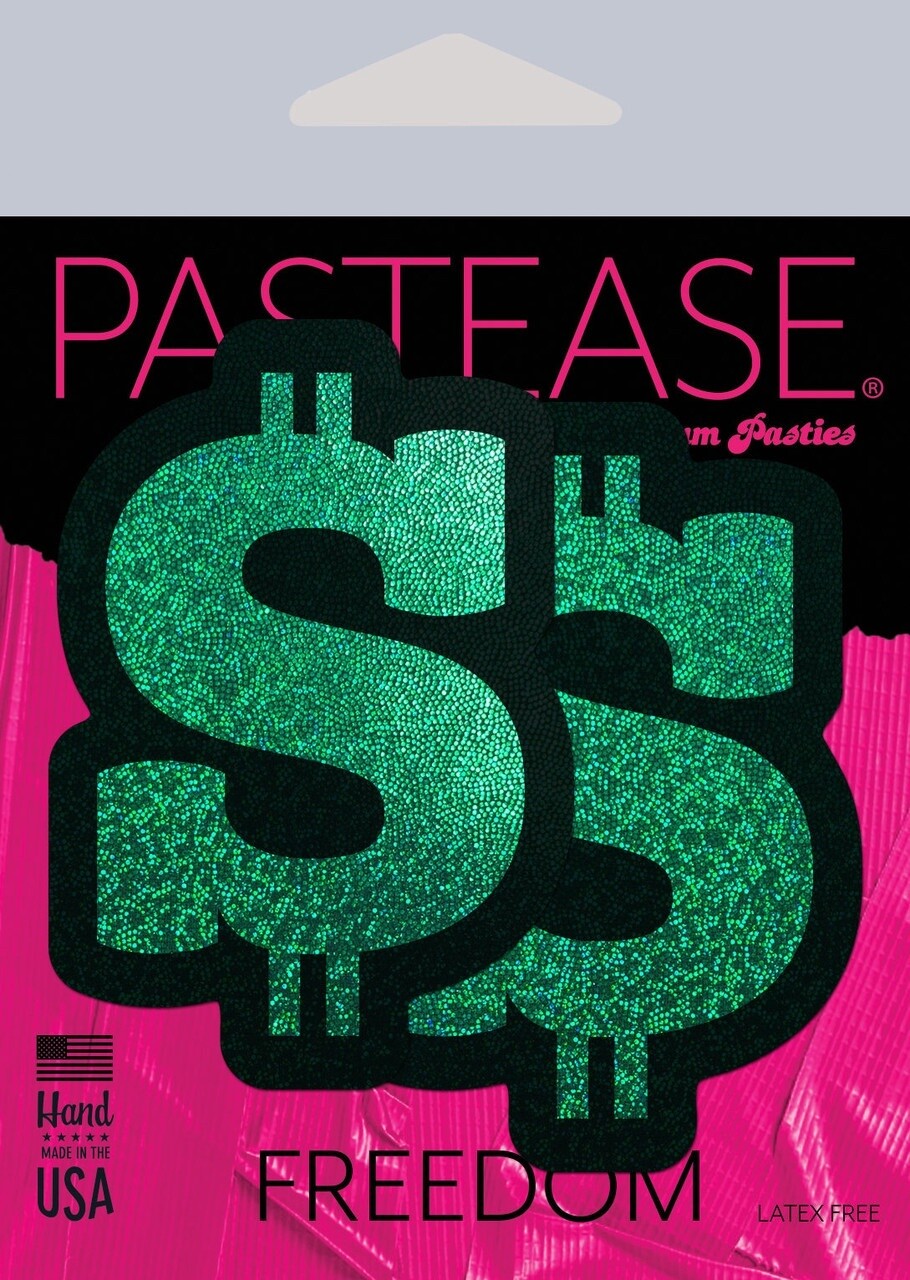 Pastease Money Green Glitter Dollar