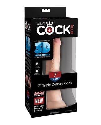 King Cock Plus Triple Density Dildo 7&quot;