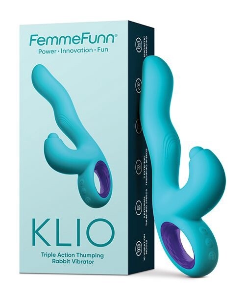 Femme Funn Klio Triple Action Rabbit, Color: Turquoise