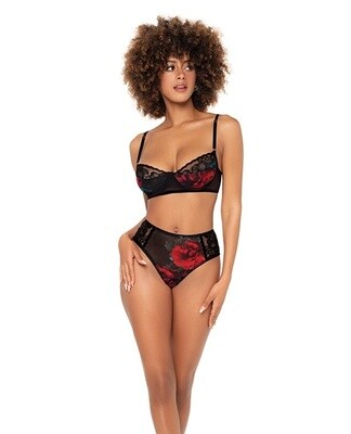 Black Flower 2 Piece Set