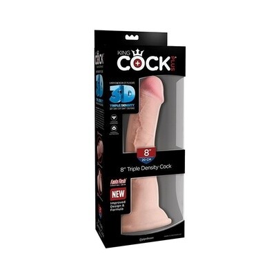 King Cock Plus Triple Density Dildo 8&quot;