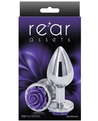 Rear Assets Rose Purple/Silver Aluminum Anal Plug