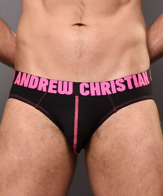 Almost Naked Black Happy Brief