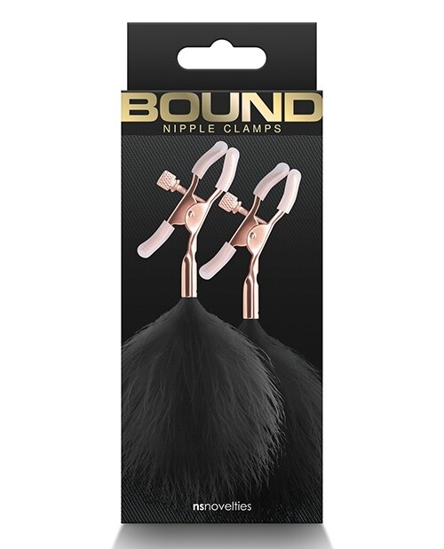 Bound Nipple Clamps F1 - Rose Gold &amp; Black