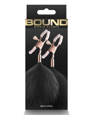 Bound Nipple Clamps F1 - Rose Gold &amp; Black