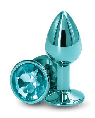 Rear Assets Teal Aluminum Anal Plug