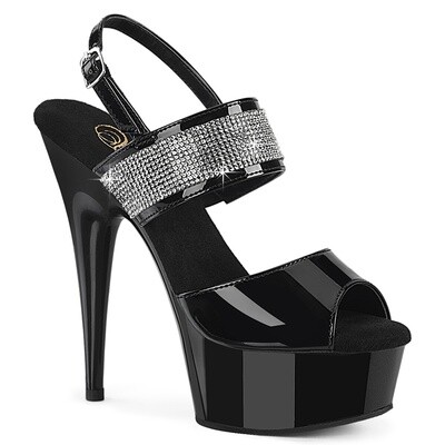 Delight 6&quot; Sling Back Sandal with Rhinestones