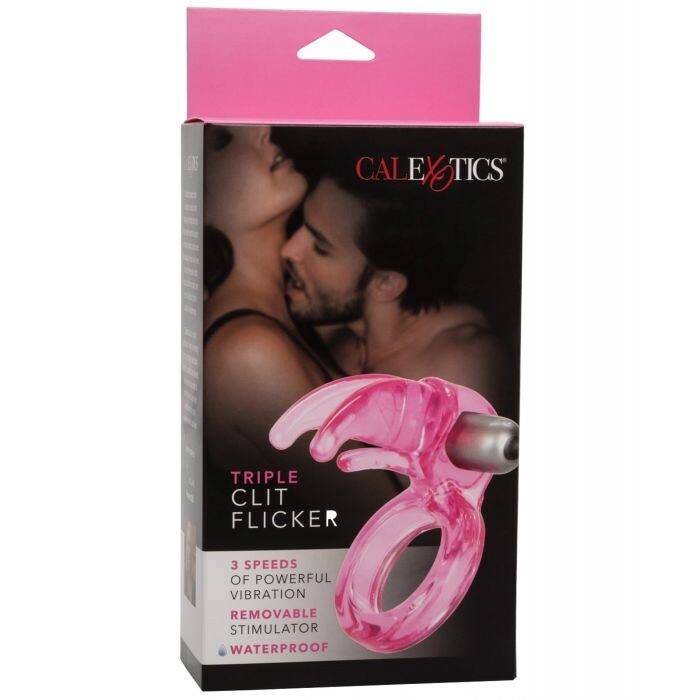 Triple Clit Flicker Cock Ring
