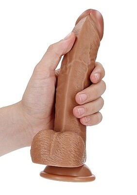 RealRock Curved 8" Realistic Dildo with Balls and Suction Cup