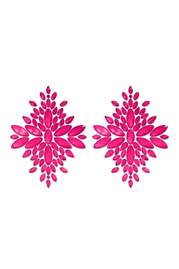 Neon Pink Crystal Pasties
