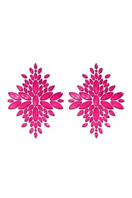 Neon Pink Crystal Pasties