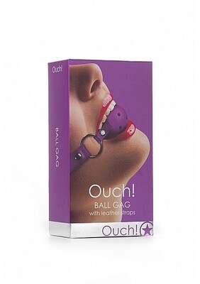 Ouch! Ball Gag with Leather Straps