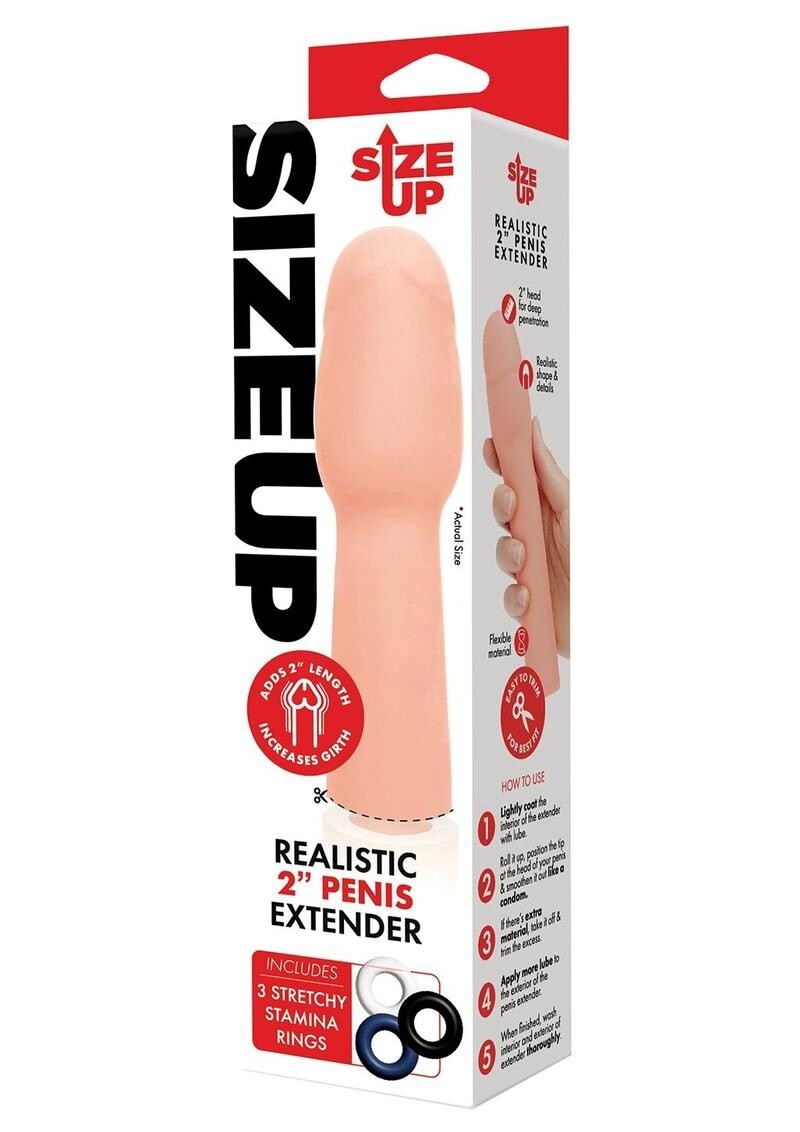 Size Up 2&quot; Realistic Penis Extender
