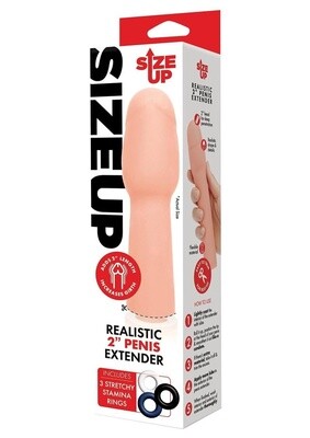 Size Up 2&quot; Realistic Penis Extender
