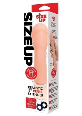 Size Up 3&quot; Realistic Penis Extender